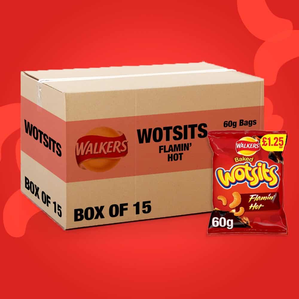 18x Wotsits Sweet & Spicy Flamin’ Hot 60g