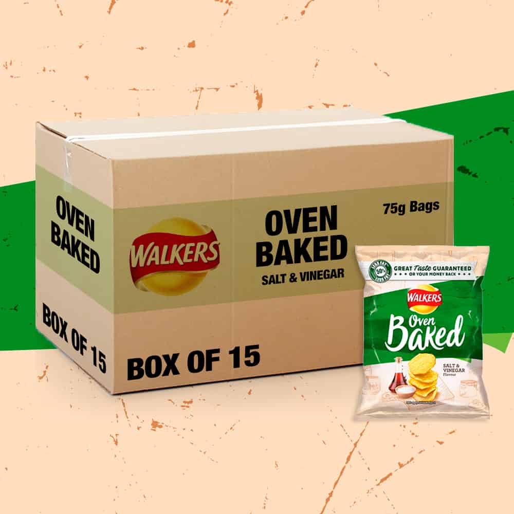 Box of 15 - Walkers Oven Baked Sea Salt 75g - (£1 Bags)