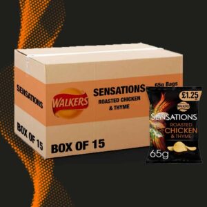15x Walkers Sensations Roasted Chicken & Thyme 65g