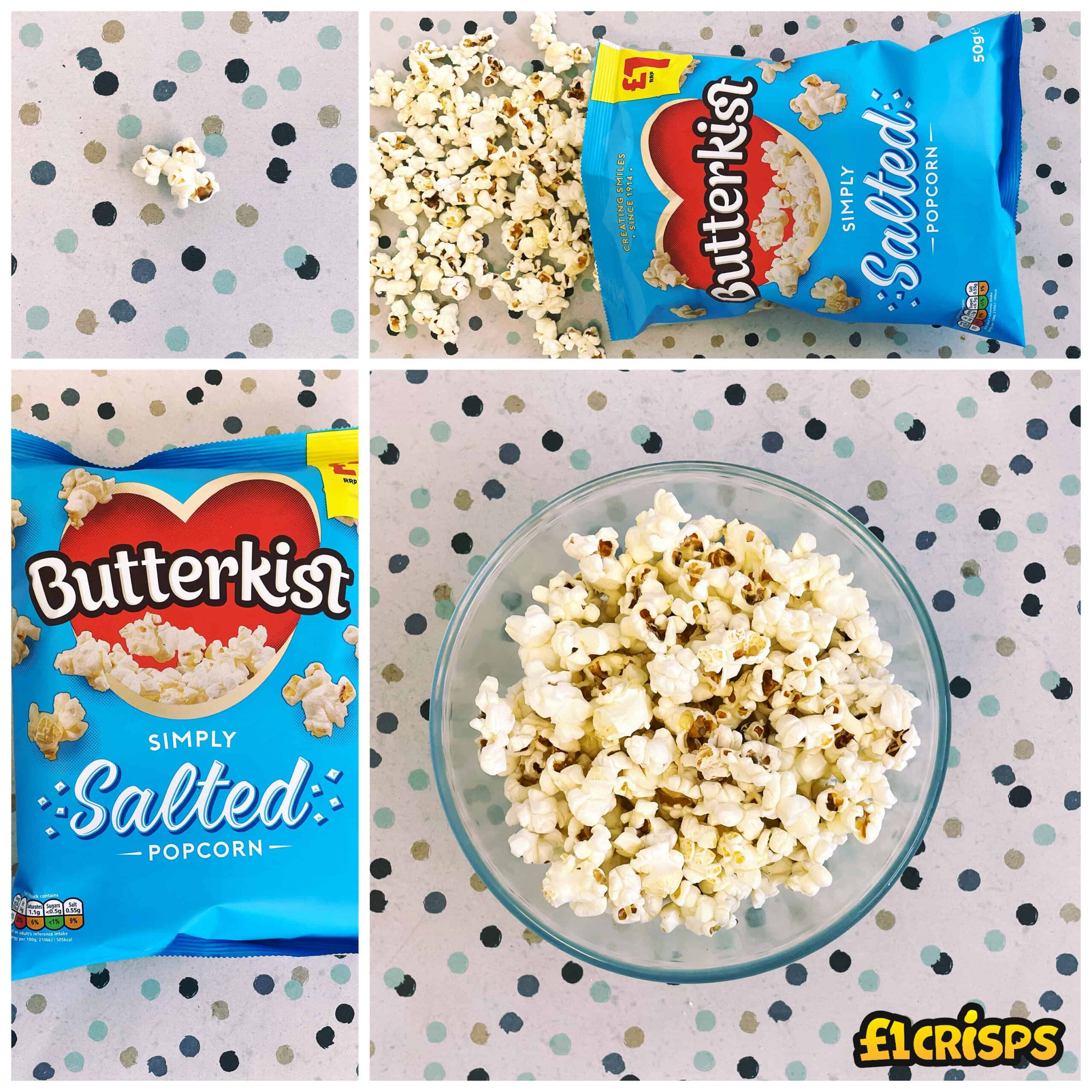 15x Butterkist Simply Salted Popcorn 50g