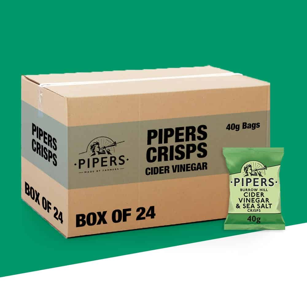 24x Pipers Burrow Hill Cider Vinegar & Sea Salt 40g