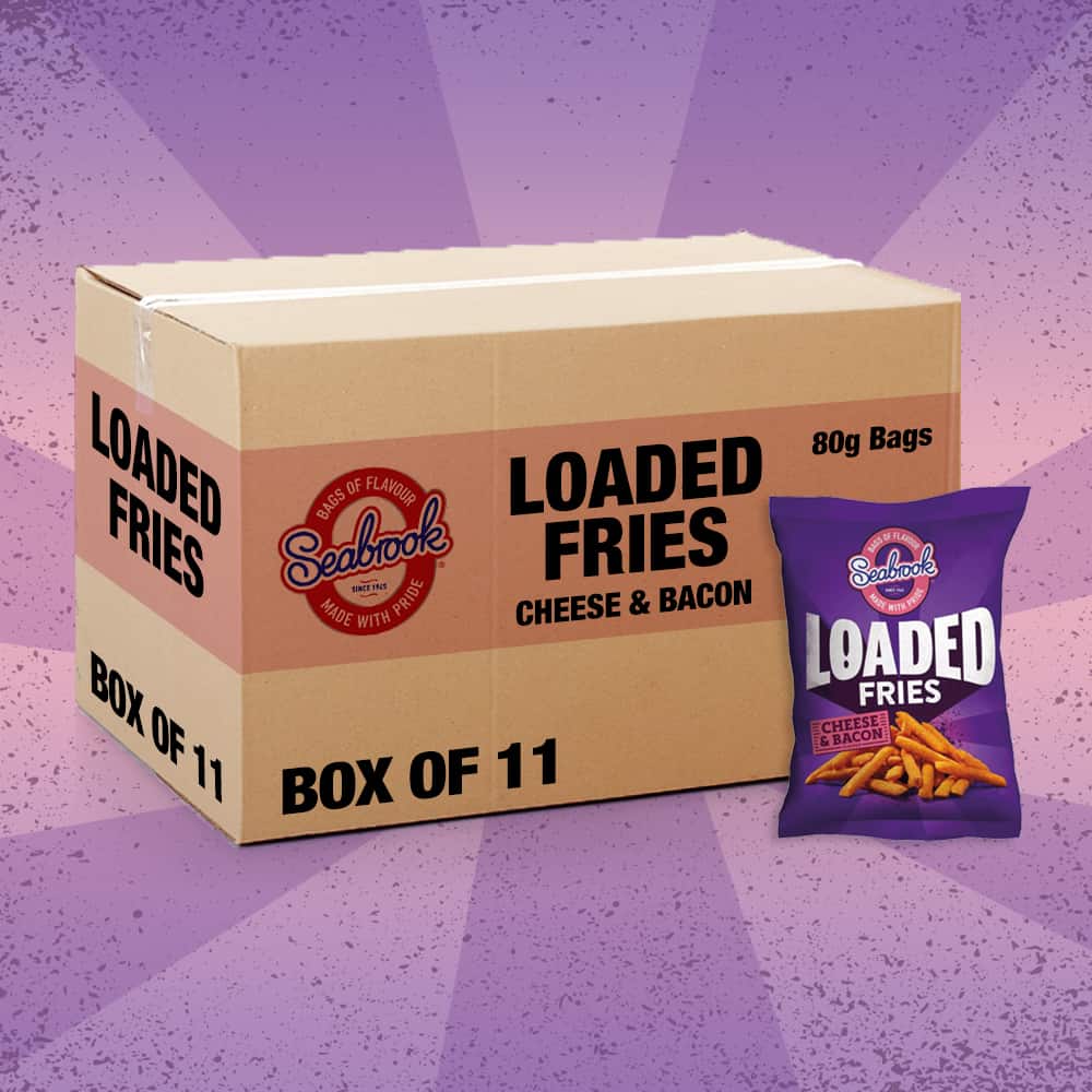 Box of 11 - Seabrook Cheese and Bacon Loaded Fries 80g - (£1 Bags)
