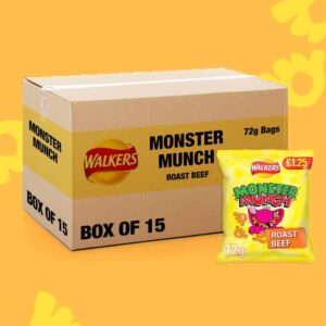 15x Walkers Monster Munch Roast Beef 72g