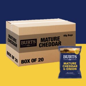 20x Burts Mature Cheddar & Onion 40g