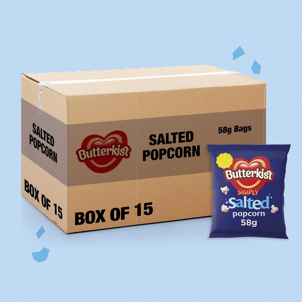 15x Butterkist Simply Salted Popcorn 50g