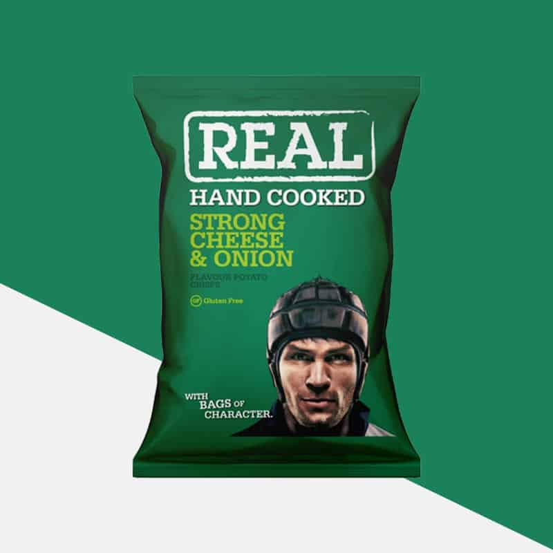 24x Real Crisps Strong Cheese & Onion 35g