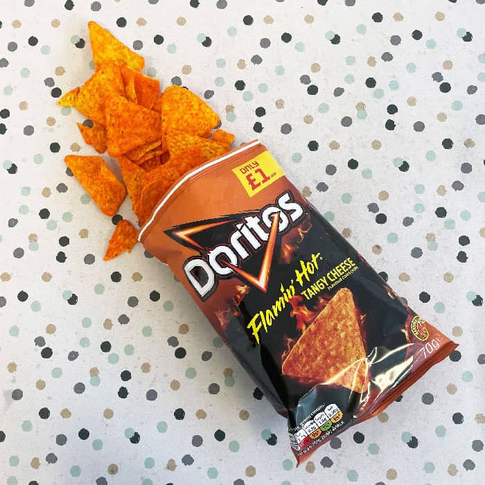 Box of 15 – Doritos Flamin Hot Tangy Cheese 70g
