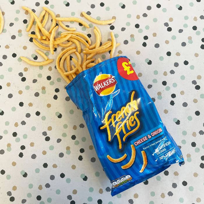 18x Walkers French Fries Cheese & Onion 54g