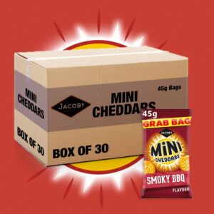 30x Jacob's Mini Cheddars Smokey BBQ 45g