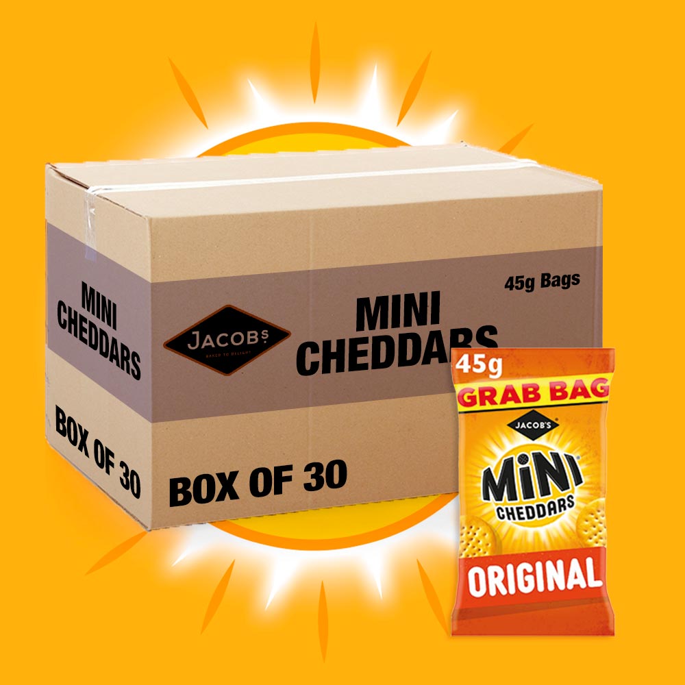 30x Jacob's Mini Cheddars Original 45g