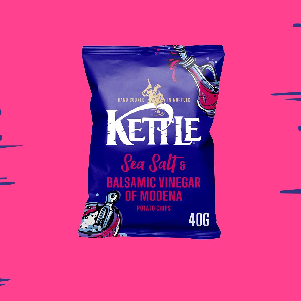 18x Kettle Chips Sea Salt & Balsamic Vinegar of Modena 40g