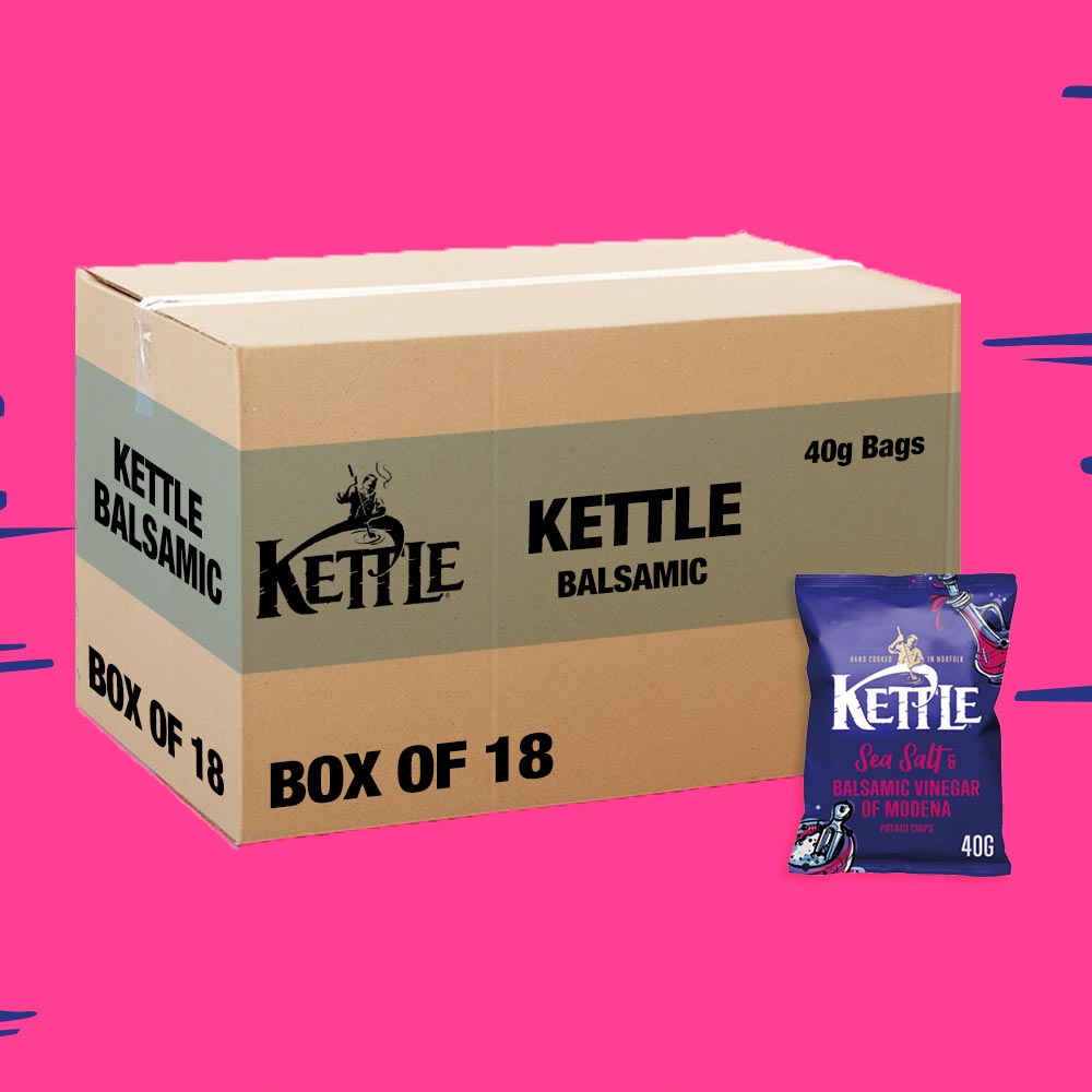 18x Kettle Chips Sea Salt & Balsamic Vinegar of Modena 40g