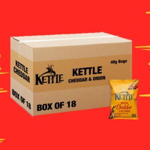 18x Kettle Chips Mature Cheddar & Red Onion 40g