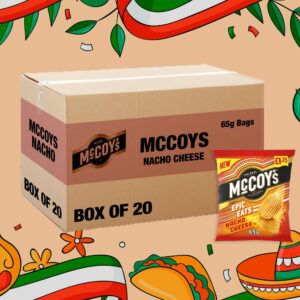 Box of 20 - McCoy's Epic Eats Nacho Cheese 65g - (£1.25 Bag)