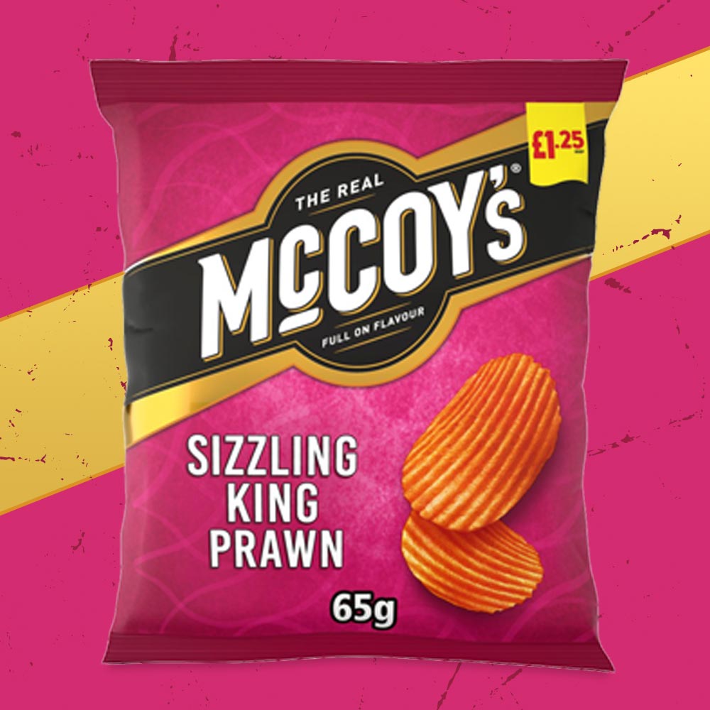 20x McCoy’s Sizzling King Prawn 65g