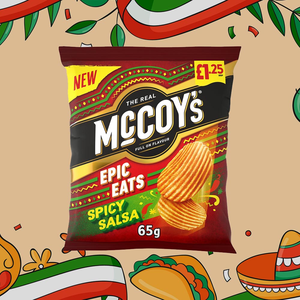 Box of 20 – McCoy’s Epic Eats Spicy Salsa 65g – (£1.25 Bag)