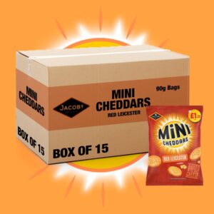 15x Jacob's Mini Cheddars Red Leicester 90g