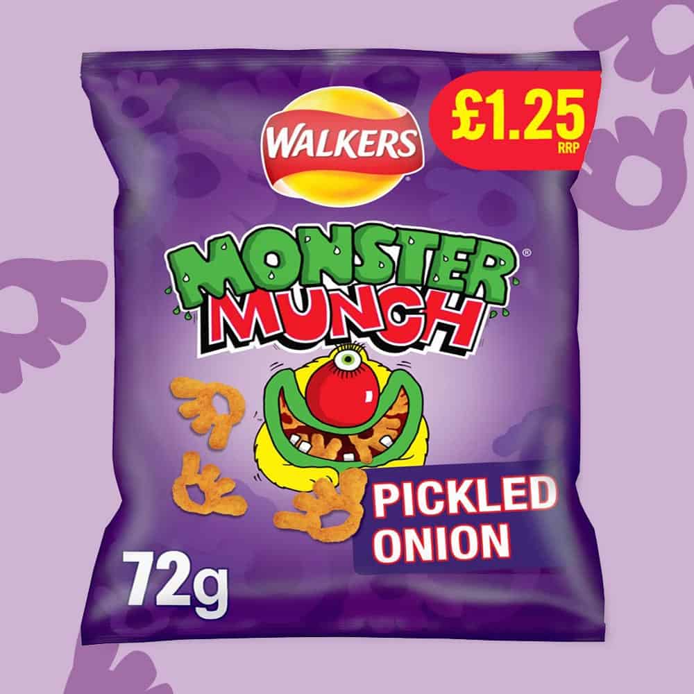 15x Walkers Monster Munch Pickled Onion 72g