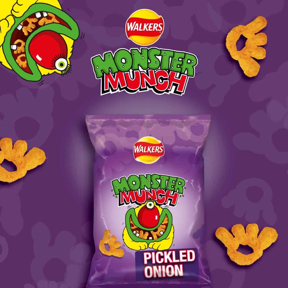 15x Walkers Monster Munch Pickled Onion 72g
