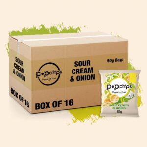 16x Popchips Sour Cream & Onion 50g