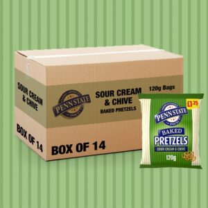 14x Penn State Sour Cream & Chive Pretzels 120g