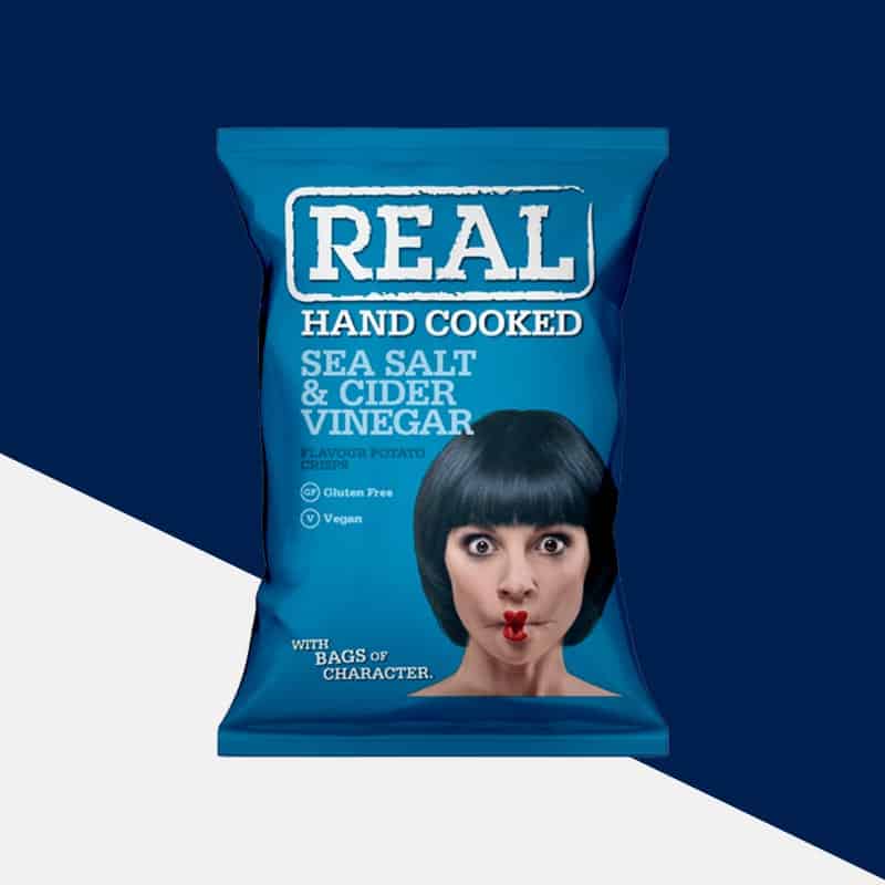 24x Real Crisps Sea Salt & Cider Vinegar 35g