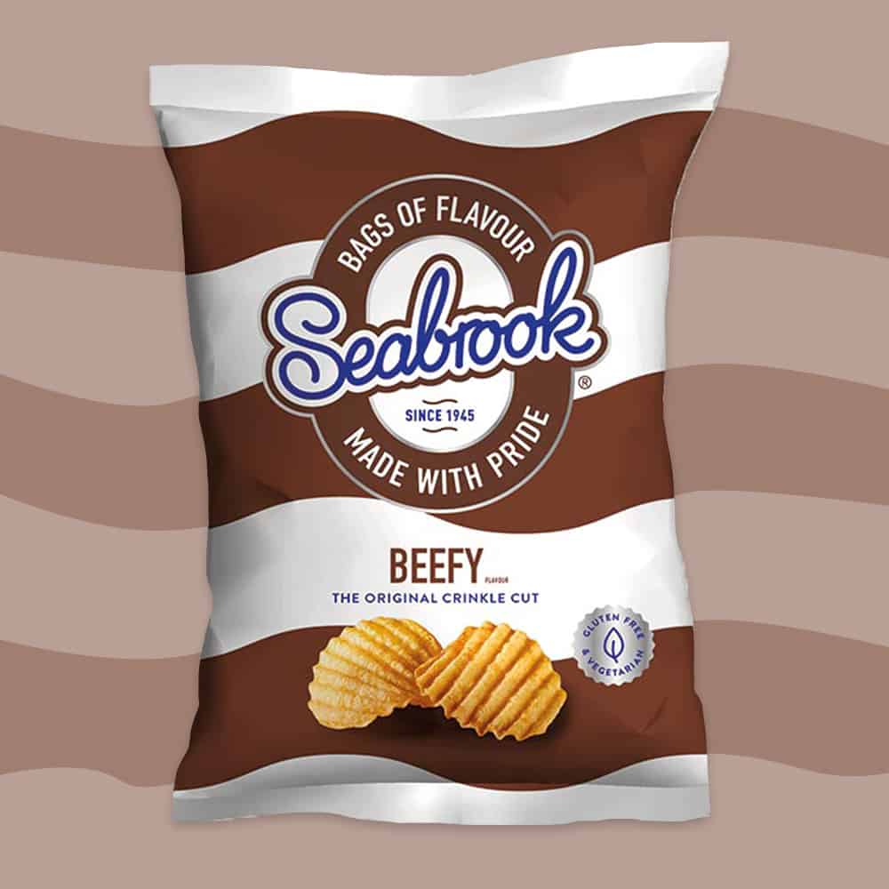 Box of 11 – Seabrook Beefy 70g – (£1 Bags)