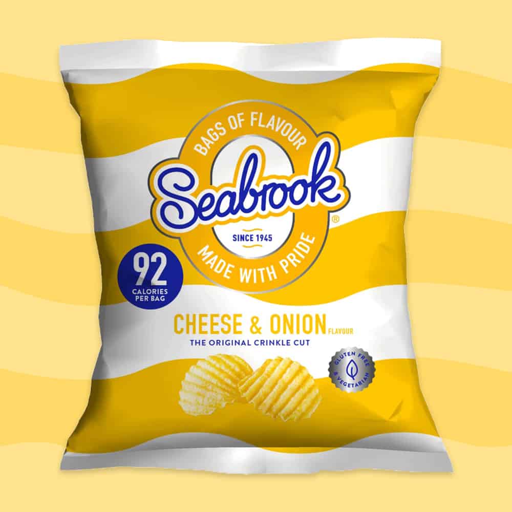 Box of 11 – Seabrook Cheese & Onion 70g – (£1 Bags)