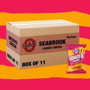 Box of 11 - Seabrook Loaded Fries Cheese & Bacon 70g - (£1 Bag)
