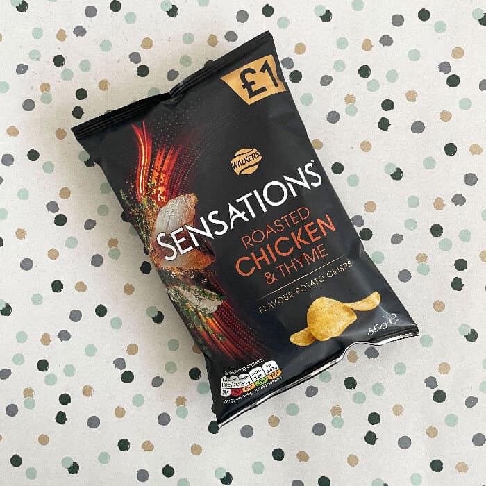 15x Walkers Sensations Roasted Chicken & Thyme 65g