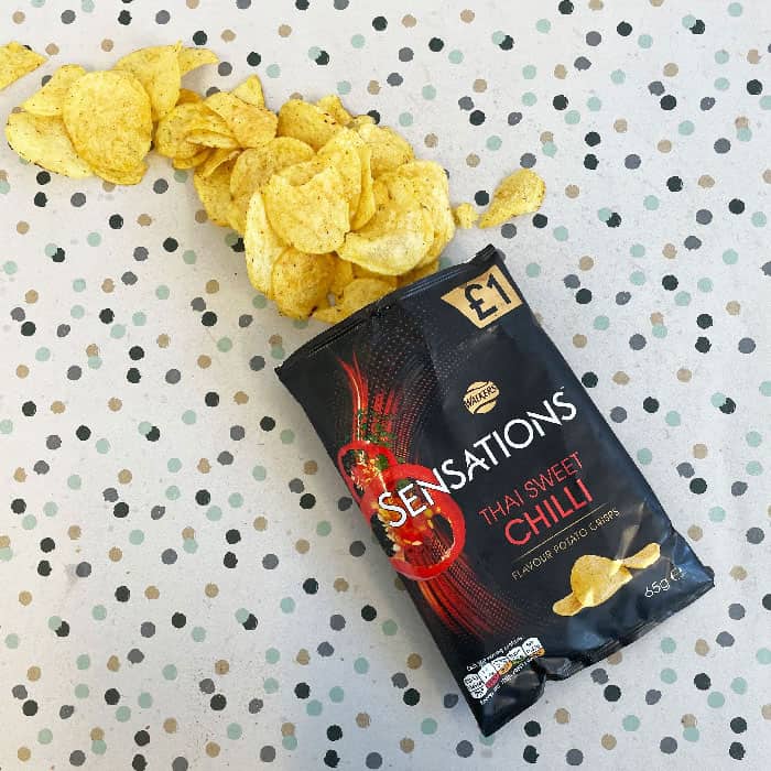 18x Walkers Sensations Thai Sweet Chilli 65g