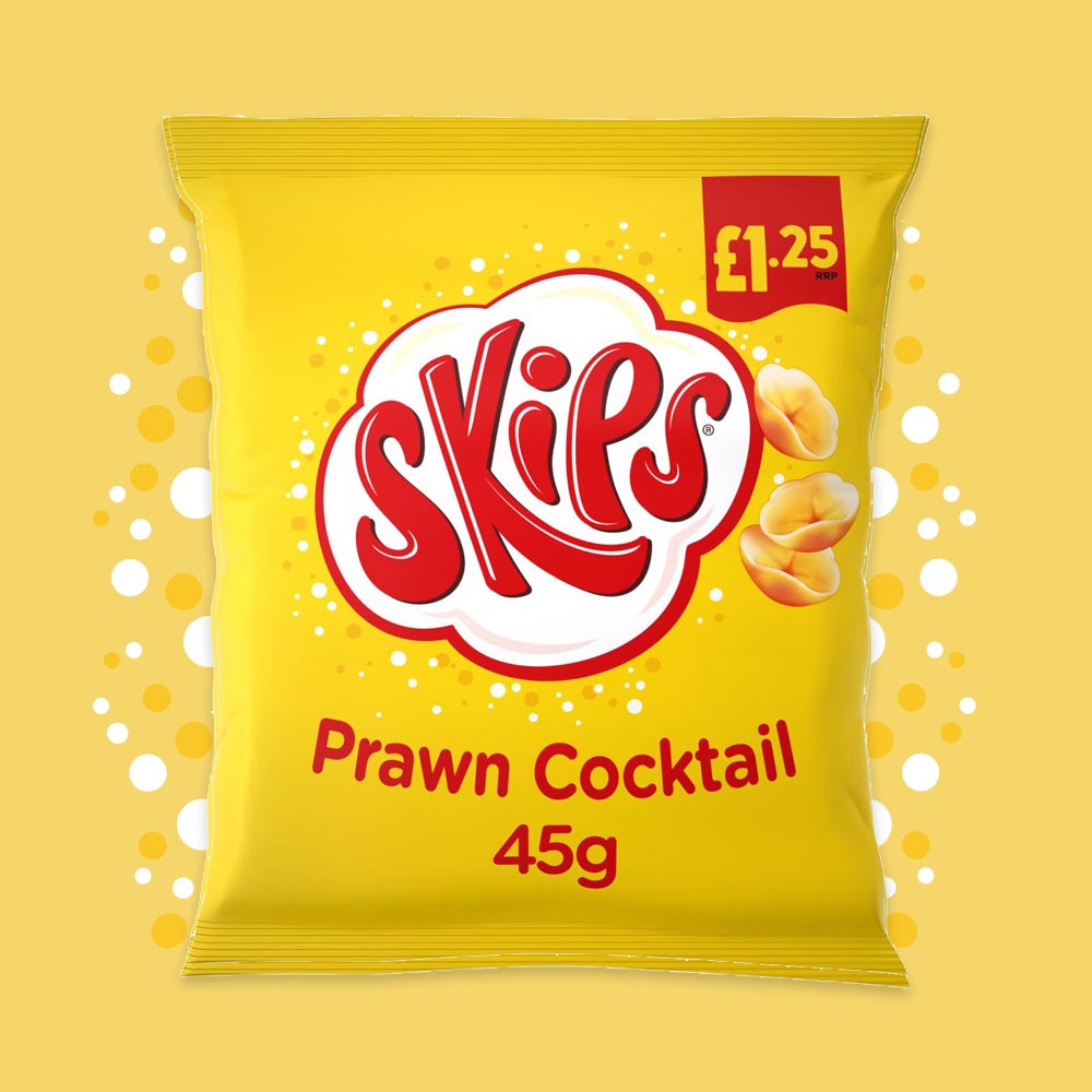 16x Skips Crisps Prawn Cocktail 45g