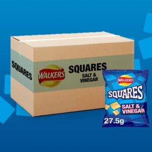 32x Walkers Squares Salt & Vinegar 27.5g