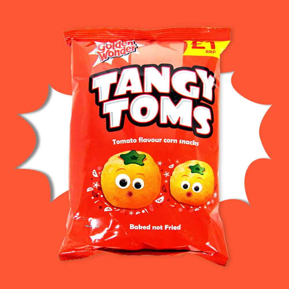 18x Golden Wonder Tangy Toms 50g