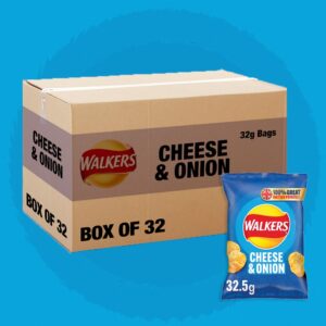 32x Walkers Cheese & Onion 32.5g