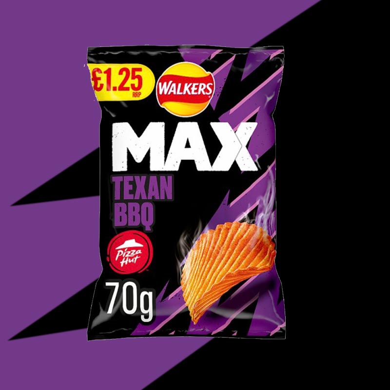 15x Walkers Max Pizza Hut Texan BBQ 70g
