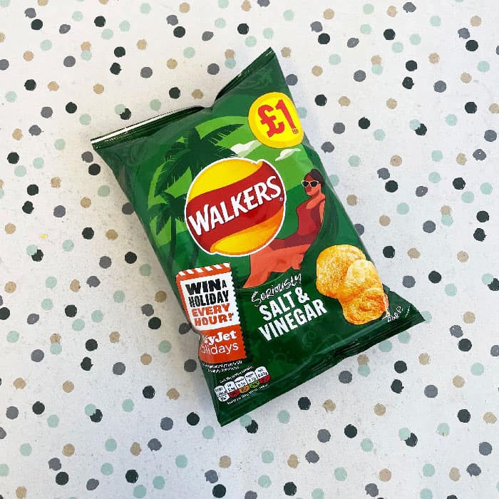18x Walkers Salt & Vinegar 70g