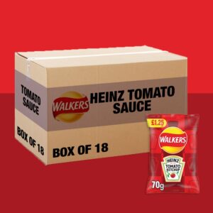 18x Walkers Heinz Tomato Ketchup 70g