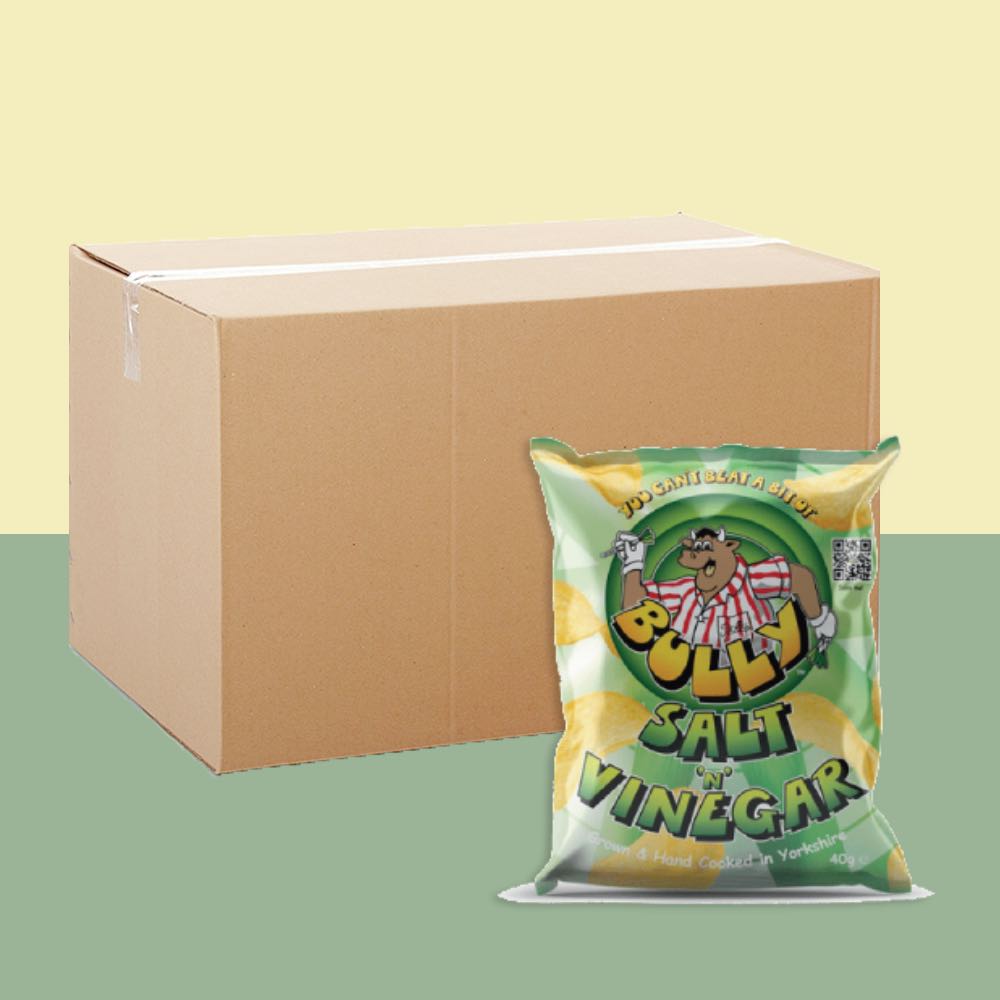24x Bully Salt ‘N’ Vinegar Crisps 40g
