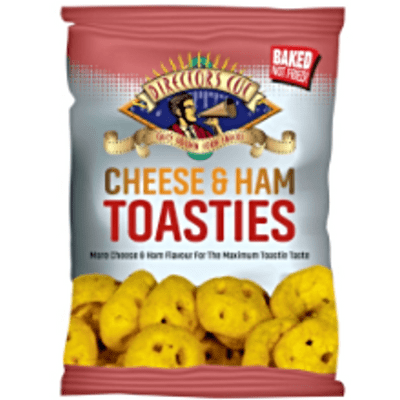 Box of 24 – Directors Cut Cheese & Ham Toasties 50g