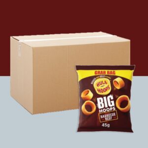 Box of 36 - Hula Hoops BBQ Beef Grab Bags 45g