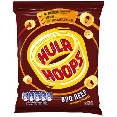 Box of 32 – Hula Hoops BBQ Beef Mini Bags 34g