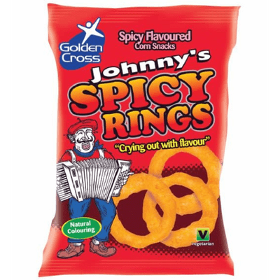 Box of 24 – Johnnys Spicy Rings 50g