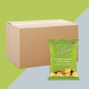 Box of 24 - Just Crisps Mature Cheddar & Red Onion 40g