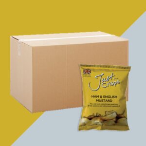 Box of 24 - Just Crisps Ham & English Mustard 40g