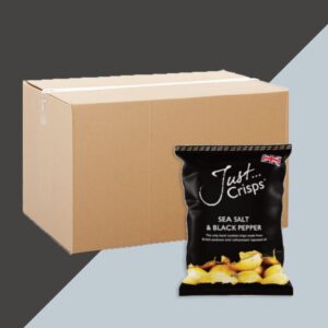 Box of 24 - Just Crisps Sea Salt & Black Pepper 40g