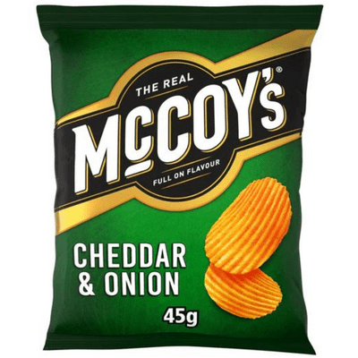 36x McCoy’s Cheddar & Onion 45g