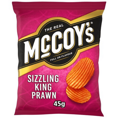 36x McCoy’s Sizzling King Prawn 45g