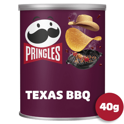 12x Pringles Texas BBQ Sauce Crisps Can 40g