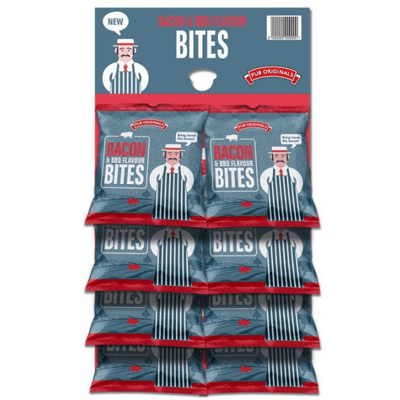 8x Pub Original Bacon & BBQ Flavour Bites Pub Card 40g
